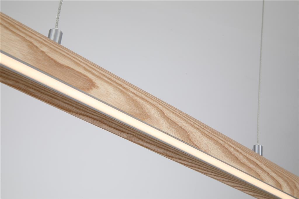 Kenzie 120cm Holz hängelampe Von Searchlight - Die Farbtemperatur lässt sich nach der Installation einfach von warmweiß bis kaltweiß anpassen und eignet sich somit ideal für Alltags- und Arbeitsbeleuchtung.