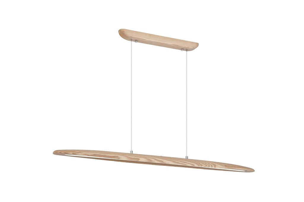 Kenzie 120cm Holz hängelampe Von Searchlight - Die Farbtemperatur lässt sich nach der Installation einfach von warmweiß bis kaltweiß anpassen und eignet sich somit ideal für Alltags- und Arbeitsbeleuchtung.
