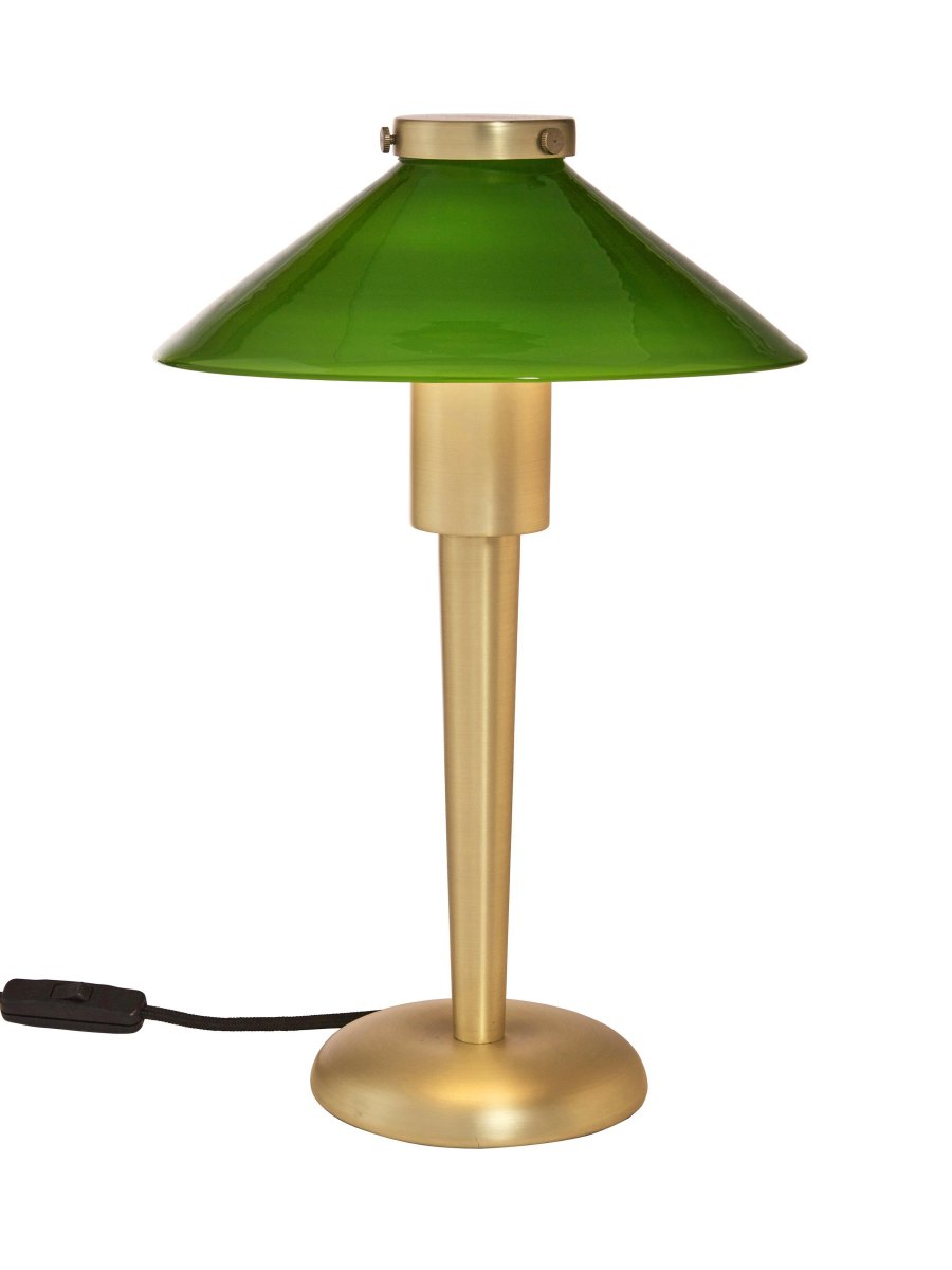 August 34cm Grün tischlampe Von PR Home - August Tischlampe mit Metallsockel und Glasschirm.