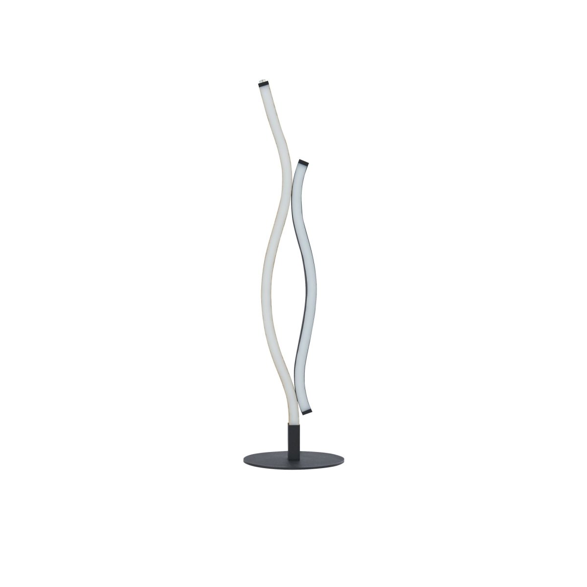 Bloom 48cm Sandschwarz tischlampe Von Searchlight - Mit ihren integrierten LED-Leuchten erzeugt die Lampe ein warmes und einladendes Licht, während ihre schwarzen und goldenen Linien ihr eine raffinierte Note verleihen.