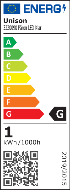 E14 Birnenlampe 0,8W 2200K dimmbar Transparent Von Unison - Diese P&auml;ron-LED-Lampe mit klarem E14-Sockel hat eine Leistung von 0,8 W und eine Farbtemperatur von 2200 K.