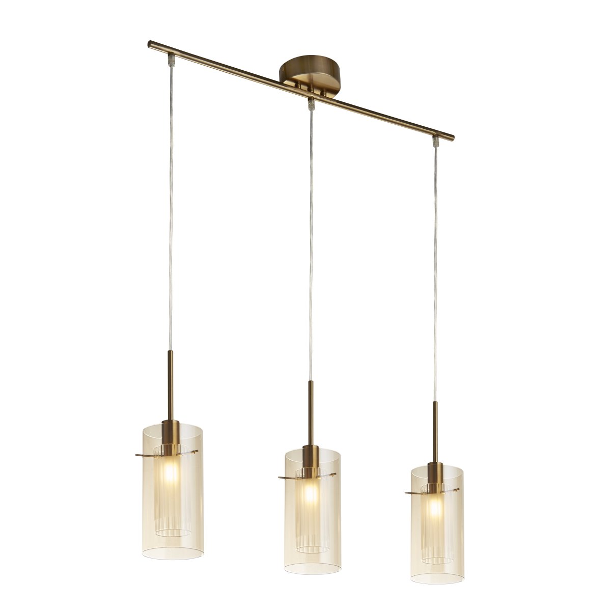 Duo 70cm Bronze hängelampe Von Searchlight - Duo ist eine elegante und trendige Pendelleuchte, die jedem Raum eine besondere Note verleiht.