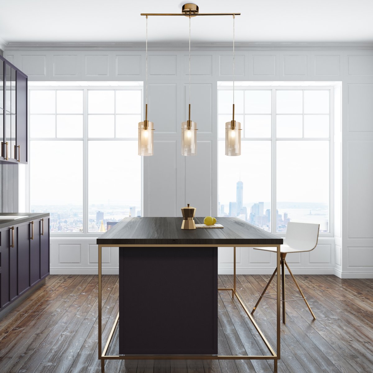 Duo 70cm Bronze hängelampe Von Searchlight - Duo ist eine elegante und trendige Pendelleuchte, die jedem Raum eine besondere Note verleiht.