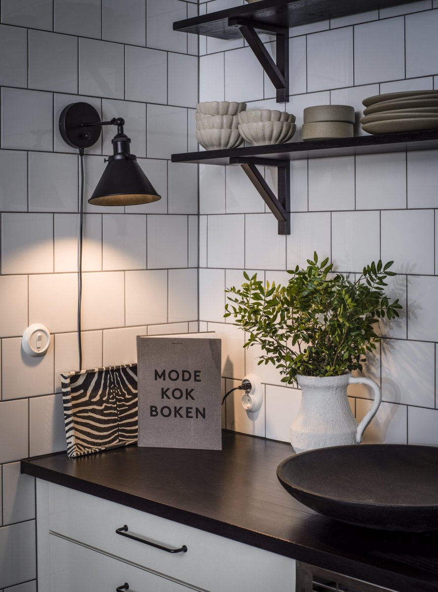 Anton Ø18 Schwarz wandlampe Von PR Home - 