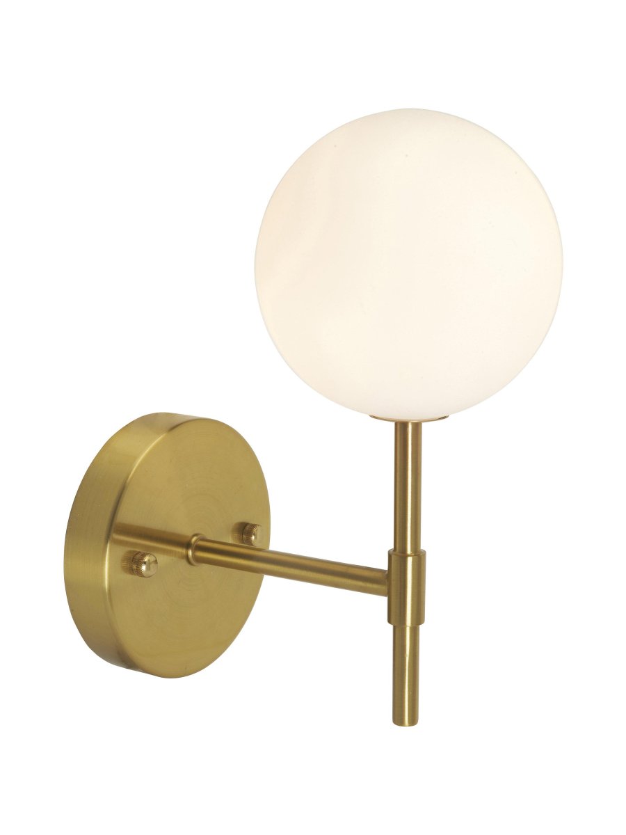 Sigma 25cm Gold badezimmerlampe Von PR Home - Bitte beachten Sie, dass es sich bei dieser Leuchte um eine Festinstallation handelt und kein separater Stecker und Anschlusskabel im Lieferumfang enthalten ist.