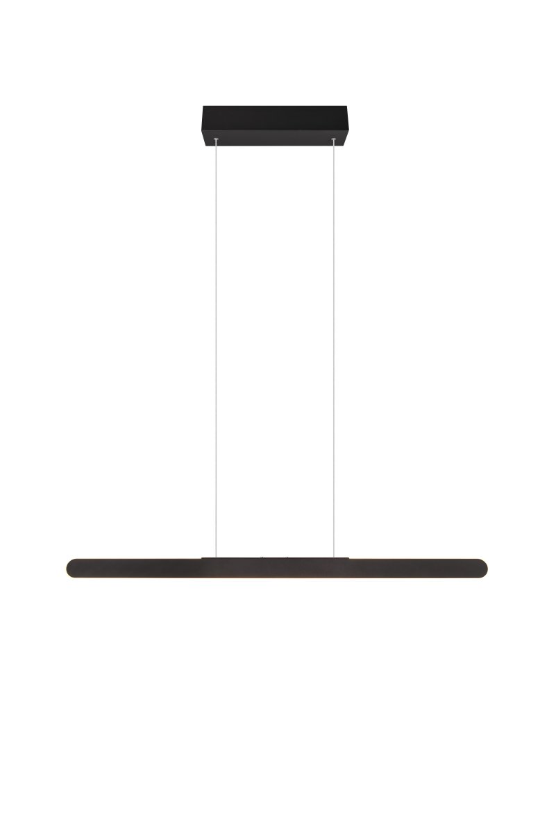 Helios 100cm Schwarz hängelampe Von Trio Lighting - Die klaren und modernen Linien der Lampe verleihen dem Zuhause eine elegante Atmosphäre, die durch die Auf- und Ab-Beleuchtung noch verstärkt wird.
