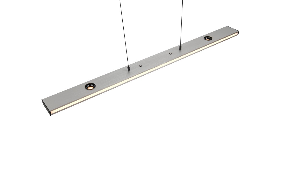Graham 110cm Gebürsteter Stahl hängelampe Von Trio Lighting - 