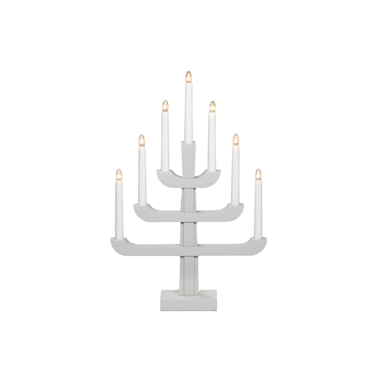 Candelabra 7 Lights Grau Von Konstsmide - Mit seinen drei stilvollen Ebenen und sieben warmwei&szlig;en Lichtern verbindet es klassischen Charme mit modernem Design.