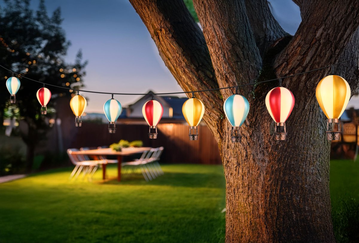 Balloon Mehrfarbig solarleuchte Von Globo Lighting - En unik och st&auml;mningsfull detalj som ger utomhusmilj&ouml;n en lekfull och elegant touch!