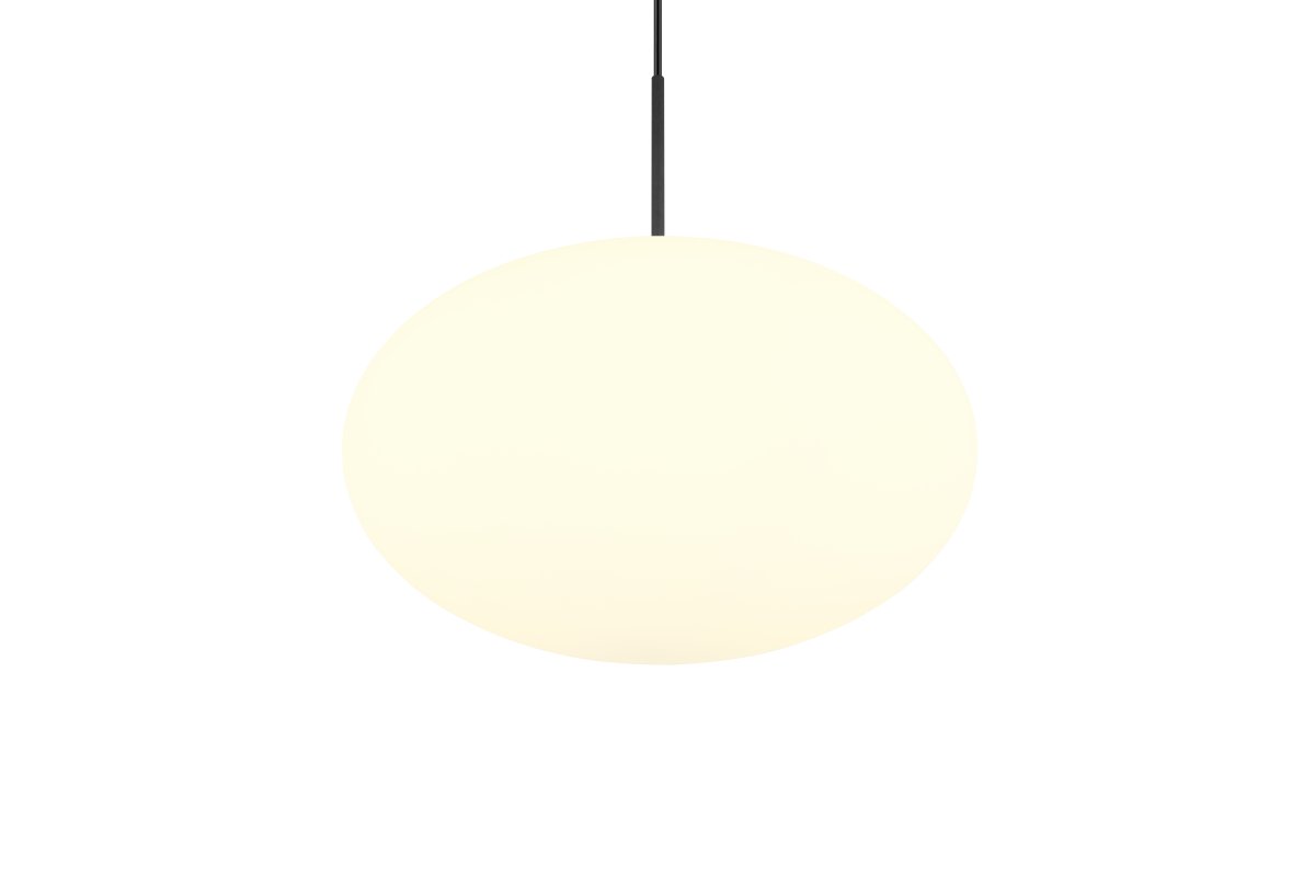 Fomento Ø40 Schwarz hängelampe Von Trio Lighting - Die Kombination aus mattschwarzem und weißem Glas erzeugt ein Gefühl von Luxus und Eleganz.