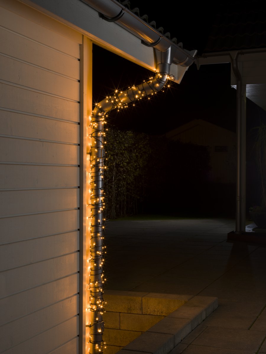Ljusslinga 200 amber 25m Grün Von Konstsmide - Diese Lichterkette mit 200 kleinen LEDs verbreitet ein warmes und gem&uuml;tliches Licht mit einer Farbtemperatur von ca.