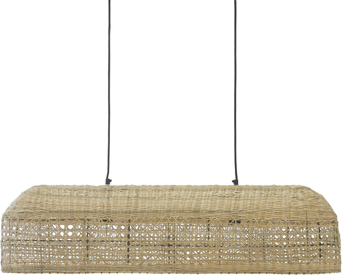 Wickham 100cm Natur hängelampe Von PR Home - Die Lampe verf&uuml;gt &uuml;ber 2 Lampenfassungen und eine feste Deckenmontage (keine Hakenaufh&auml;ngung).