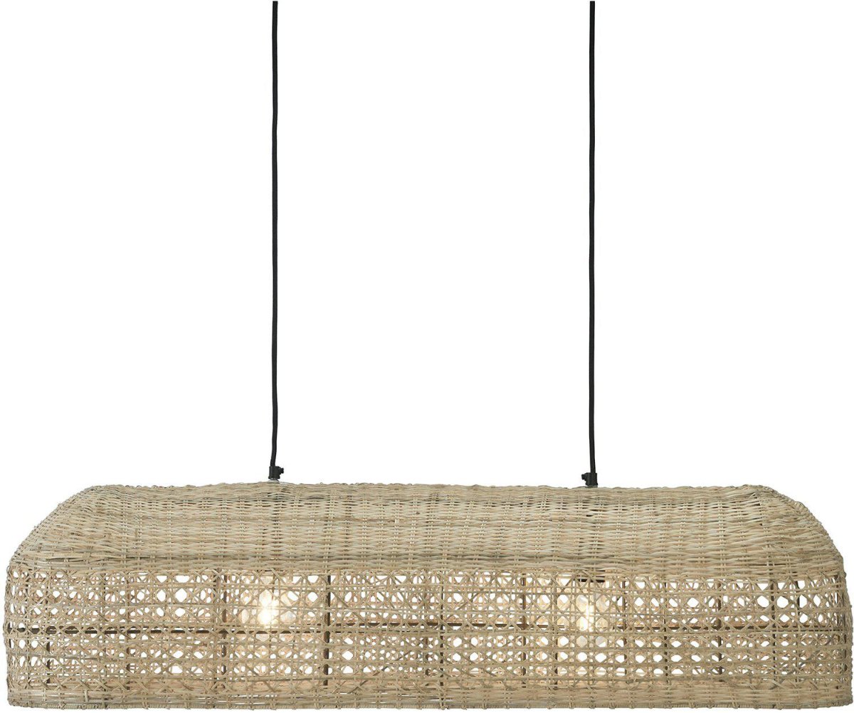 Wickham 100cm Natur hängelampe Von PR Home - Die Lampe verf&uuml;gt &uuml;ber 2 Lampenfassungen und eine feste Deckenmontage (keine Hakenaufh&auml;ngung).