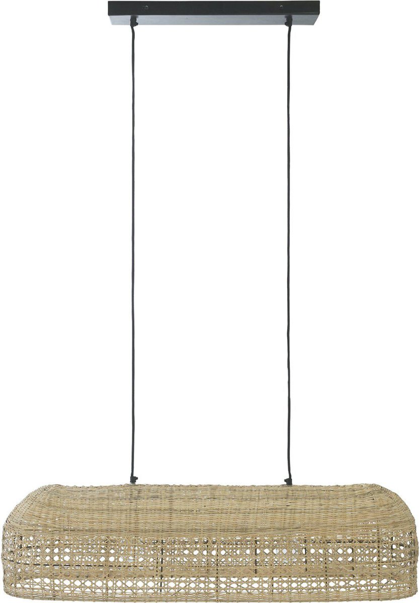 Wickham 100cm Natur hängelampe Von PR Home - Die Lampe verf&uuml;gt &uuml;ber 2 Lampenfassungen und eine feste Deckenmontage (keine Hakenaufh&auml;ngung).