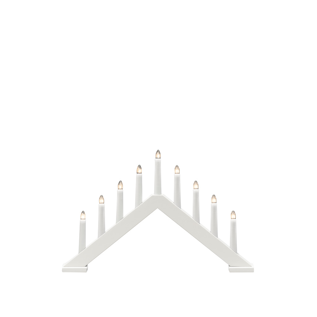 Candelabra 9 Lights Mattweiß Von Konstsmide - Dieser Kerzenhalter eignet sich perfekt f&uuml;r die Fensterbank oder den Tisch und passt gleicherma&szlig;en gut in moderne und traditionelle Inneneinrichtungen.