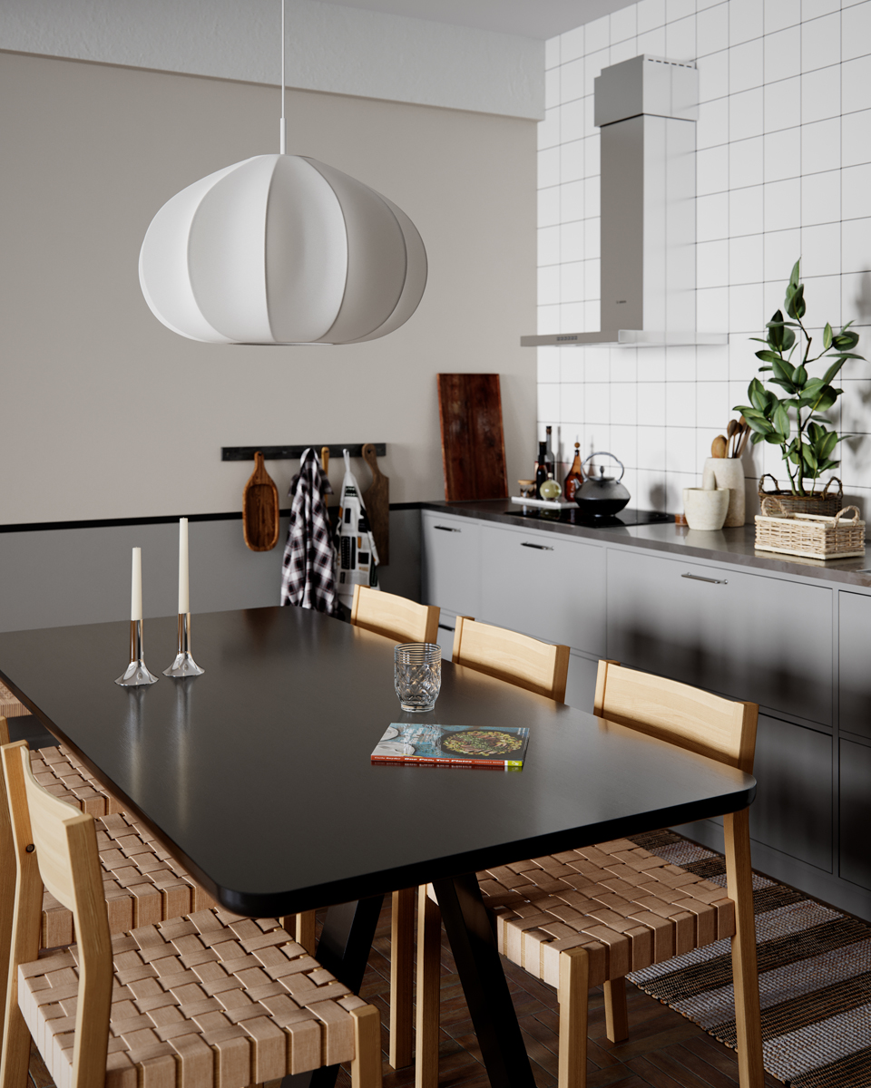 Ebba Ø60 Weiß hängelampe Von By Rydéns - Entdecken Sie die M&ouml;glichkeiten der Deckenleuchte Ebba und lassen Sie ihre schlichte Sch&ouml;nheit und ihr funktionales Design zu einer Zierde in Ihrem Zimmer werden.