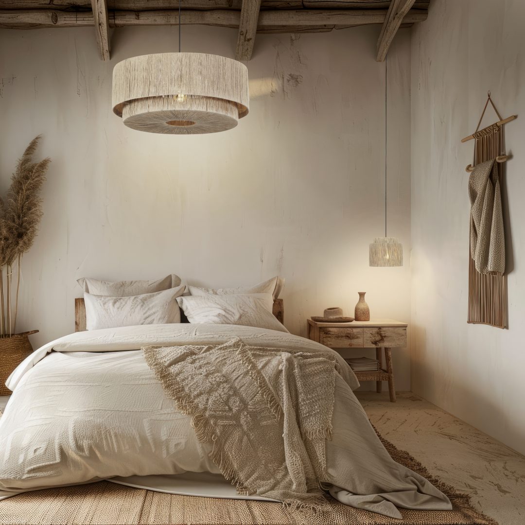 Smilla Ø30 Natur hängelampe Von Trio Lighting - Mit ihrer eleganten Kombination aus nat&uuml;rlicher Jute und mattschwarzem Metall verbindet Smilla rustikalen Charme mit modernem Design &ndash; ein perfektes Detail f&uuml;r ein stilvolles und harmonisches Interieur.