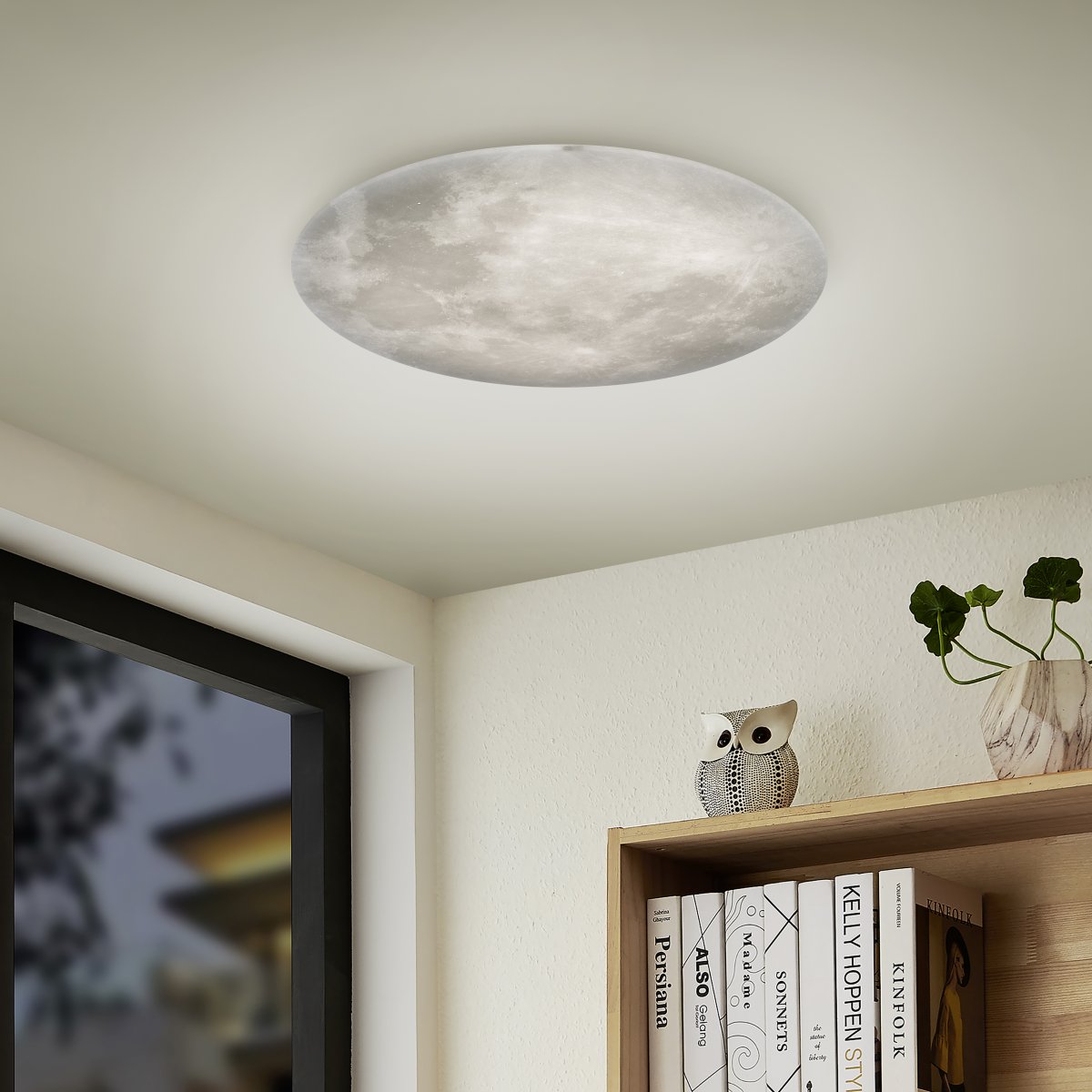 Lunar Ø40 Grau deckenleuchte Von Trio Lighting - Schaffen Sie eine magische Atmosphäre mit der Deckenleuchte Lunar und holen Sie sich den Mond in Ihr Zuhause.