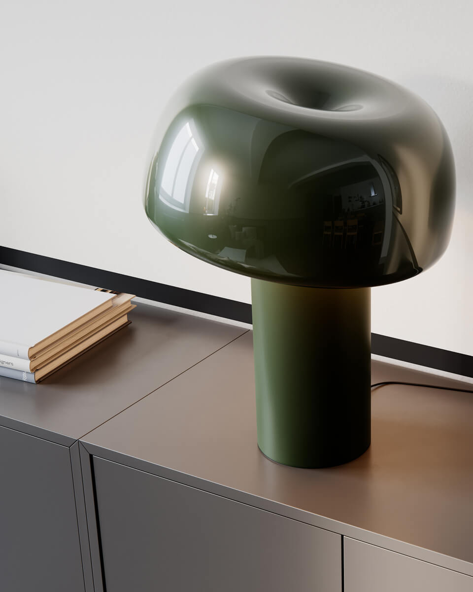 Lean on Me 40cm Dunkelgrün tischlampe Von By Rydéns - Lean on Me ist die perfekte Kombination aus Form und Funktion und eine ideale Beleuchtungsl&ouml;sung f&uuml;r jedes moderne Zuhause.