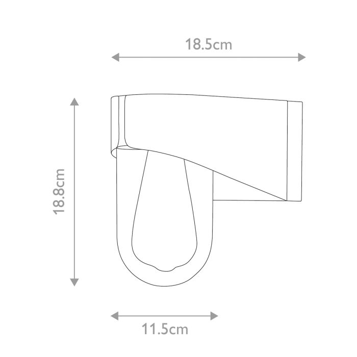 Porto 18cm Grau außenlampe Von Elstead Lighting - Tillverkad av rostfritt st&aring;l i gr&aring; finish och glas, erbjuder den en robust och v&auml;dert&aring;lig konstruktion som &auml;r idealisk f&ouml;r fasader, entr&eacute;er och uteplatser.