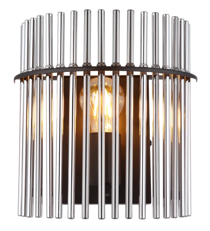 Gorley 26cm Rauchfarben wandlampe Von Globo Lighting - Gorley &auml;r en elegant och sofistikerad v&auml;gglampa med en imponerande arkitektonisk design.