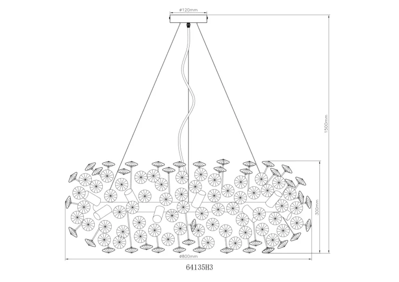 Katrina Ø80 Gold kristall Von Globo Lighting - Katrina &auml;r en elegant rund kristallkrona i gyllene metall med gnistrande K9-kristaller som skapar en sofistikerad och lyxig atmosf&auml;r i ditt hem.