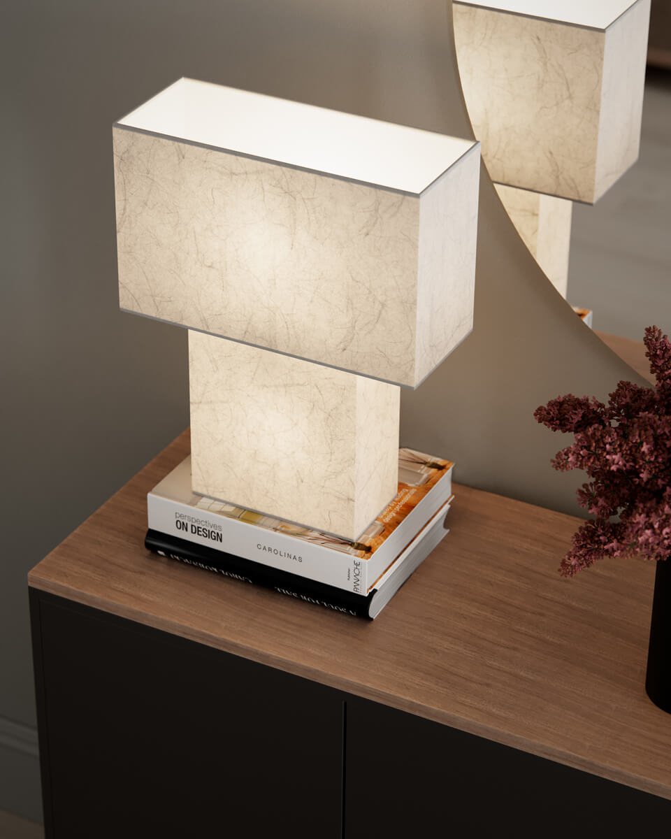 iSquare 50cm Weiß tischlampe Von By Rydéns - Diese einzigartige Lampe kombiniert traditionelle &Auml;sthetik mit moderner Funktion und ist damit eine ausgezeichnete Wahl f&uuml;r alle, die sowohl Stil als auch praktisches Licht in ihrem Zuhause suchen.