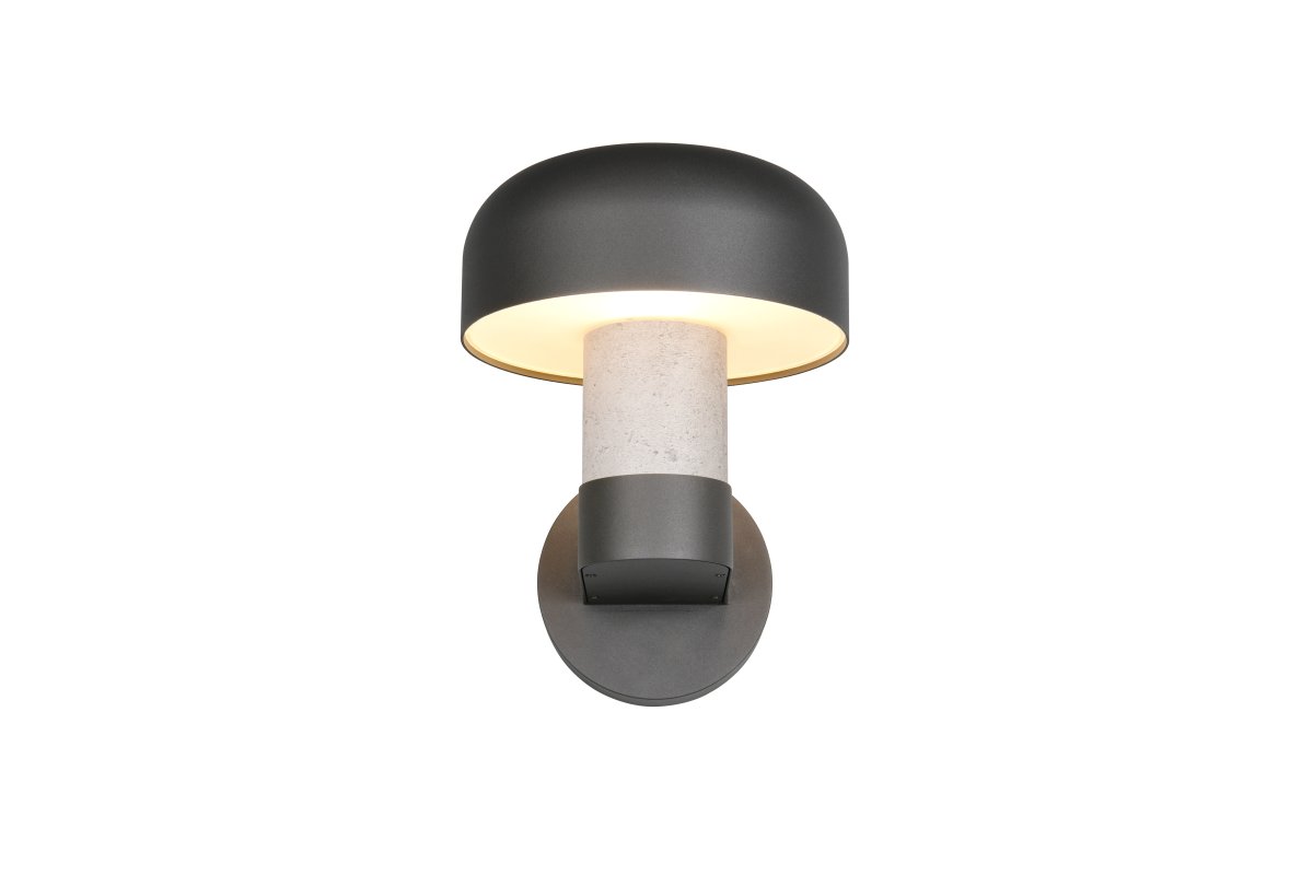 Fraser 24cm Betonoptik außenlampe Von Trio Lighting - Die dunkelgraue Lackierung und der Beton-inspirierte Anteil verleihen der Fassade einen warmen, stilvollen Charakter.