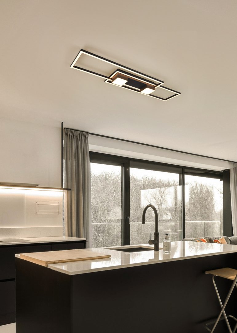 Albany 100cm Schwarz deckenleuchte Von Trio Lighting - 