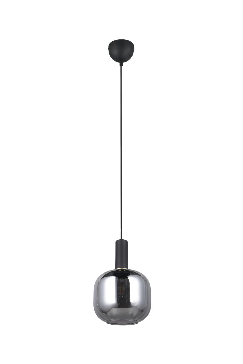 Diva Ø20 Rauchgrau hängelampe Von Trio Lighting - Die eleganten Details in Mattschwarz verleihen der Leuchte einen luxuriösen Touch und einen raffinierten Charakter.