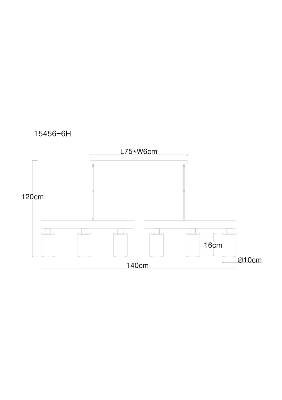 Hadera 140cm Natur hängelampe Von Globo Lighting - Lampan kombinerar funktionalitet med estetik och passar perfekt &ouml;ver matbordet eller i vardagsrummet.
