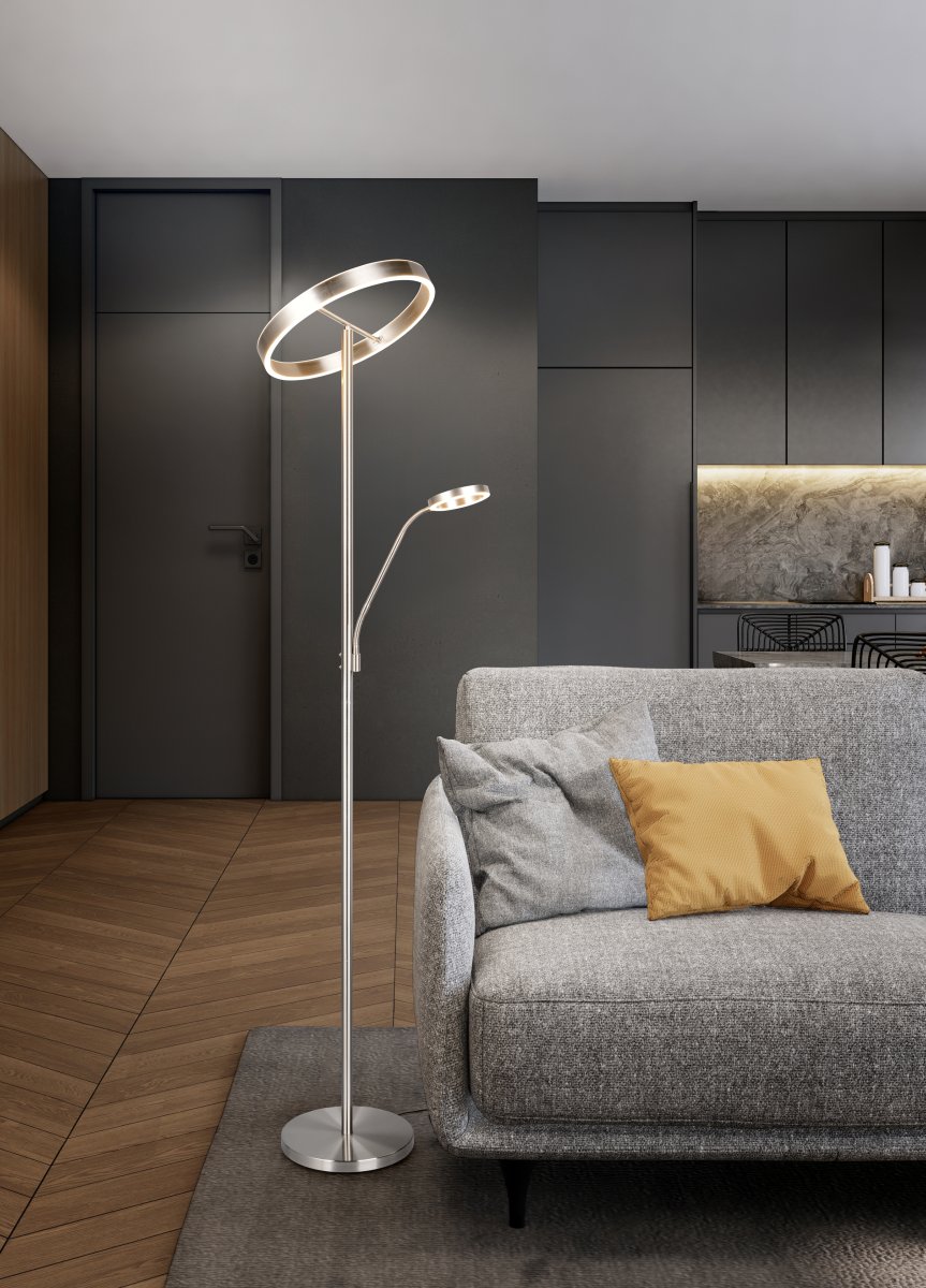 Willis Gebürsteter Stahl stehlampe Von Trio Lighting - 
