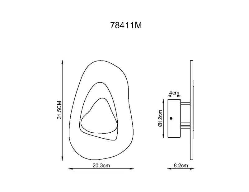 Dorsey 32cm Gold wandlampe Von Globo Lighting - Dorsey v&auml;gglampa f&ouml;rtrollar med sin unika molnformade design och skapar en harmonisk atmosf&auml;r i varje rum.