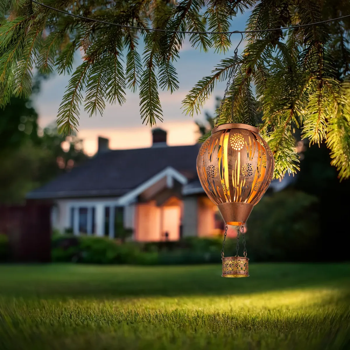 Balloon Kupfer solarleuchte Von Globo Lighting - En unik och st&auml;mningsfull detalj som ger utomhusmilj&ouml;n en lekfull och elegant touch!