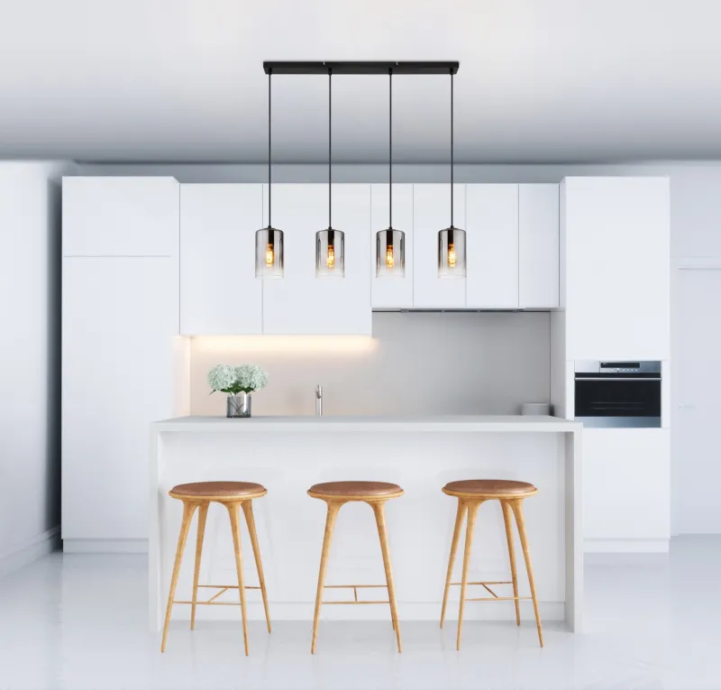 Roy 86cm Rauchfarben hängelampe Von Globo Lighting - Roy takpendel kombinerar modern design med funktionalitet och blir en elegant detalj i ditt hem.