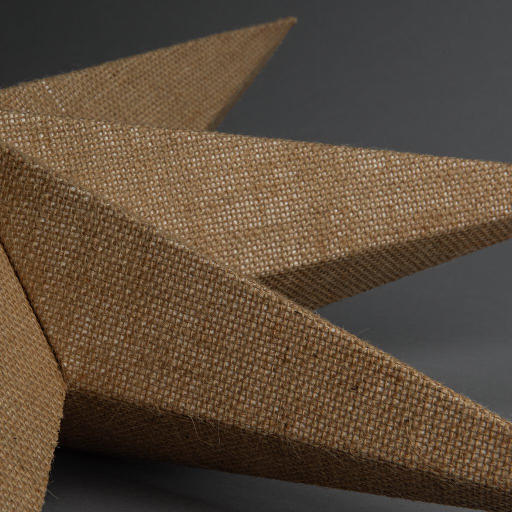 Papierstern Ø60 Natur Von Konstsmide - Lieferung mit 5 m wei&szlig;em Kabel, Netzschalter und Stecker.