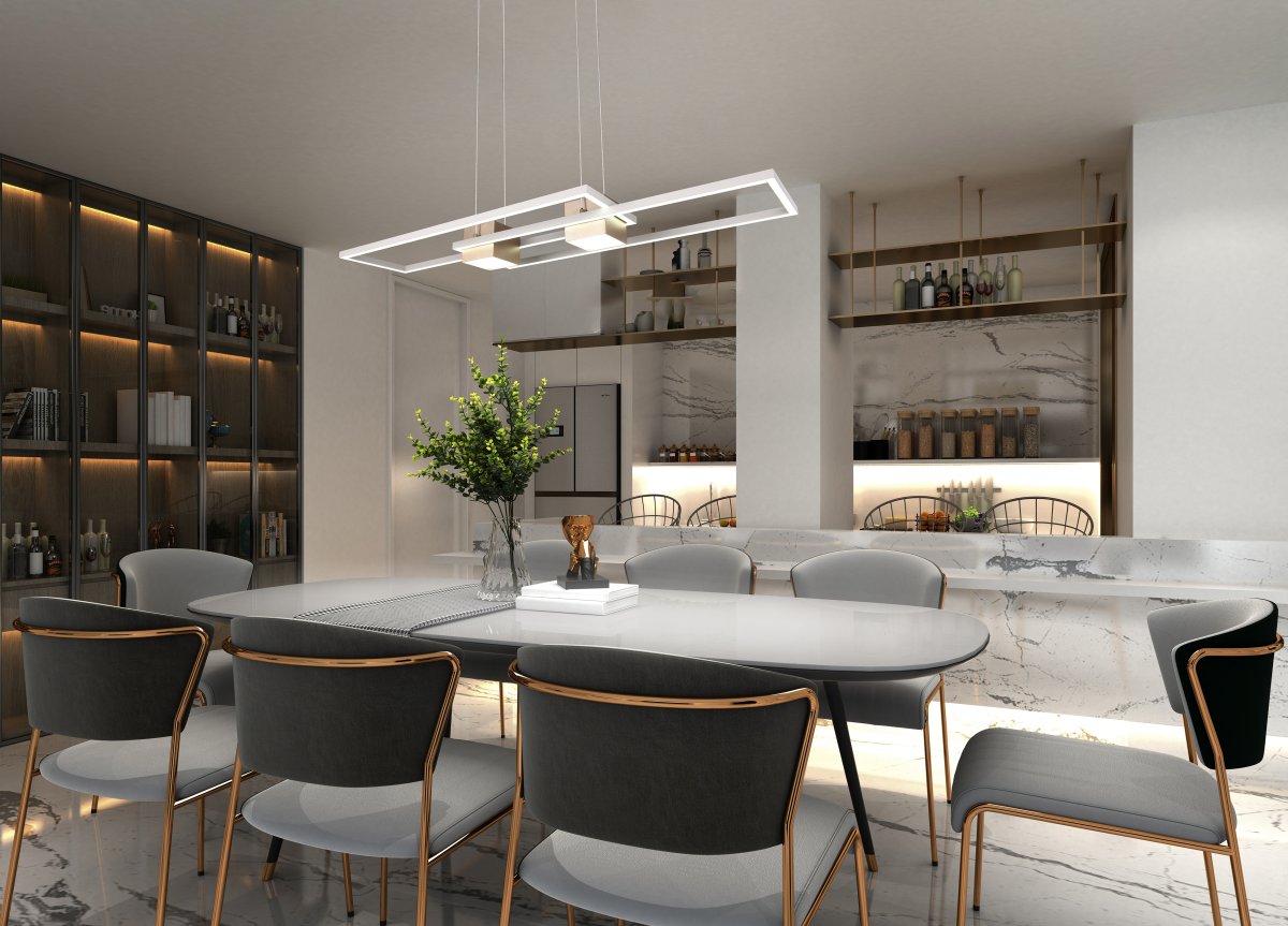 Albany 100cm Kaffee hängelampe Von Trio Lighting - 