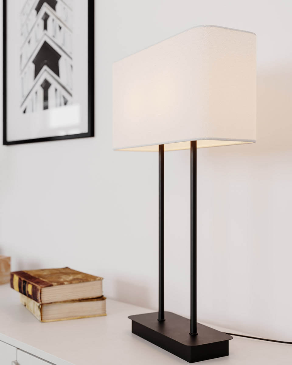 Luton 56cm Schwarz tischlampe Von By Rydéns - Die T-f&ouml;rmige Tischleuchte Luton f&uuml;gt sich harmonisch in jede Einrichtung ein, egal in welchem Raum sie steht.