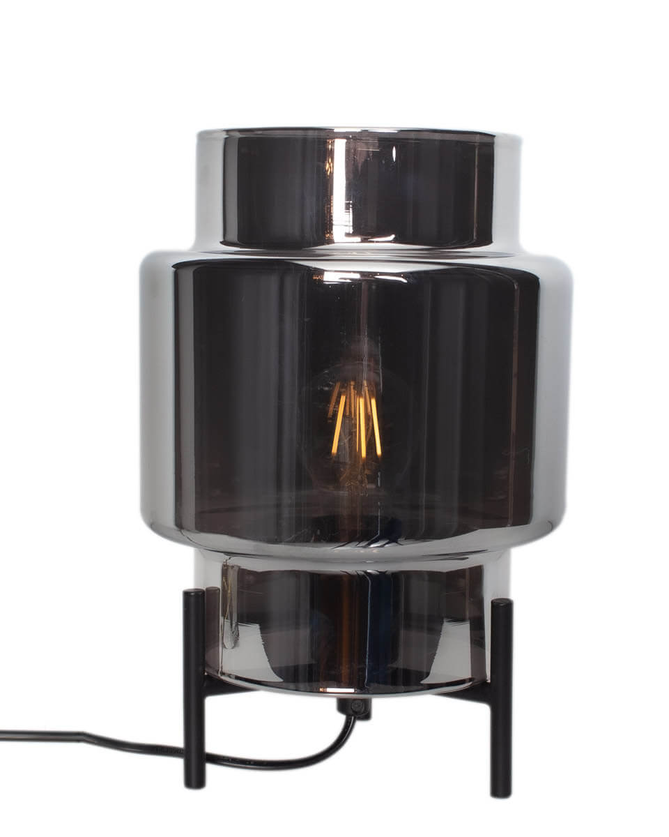 Ebbot 30cm Rauchfarben tischlampe Von By Rydéns - Ebbot ist eine moderne Leuchte, die Ihrem Zuhause mindestens genauso viel Stil und Interieur verleiht wie sie f&uuml;r Licht sorgt.