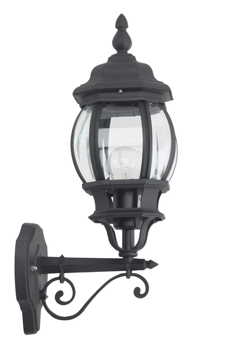 Istria Schwarz außenlampe Von Brilliant - Die klassische Au&szlig;enwandleuchte Istria sorgt sowohl f&uuml;r dekoratives Licht als auch f&uuml;r mehr Sicherheit am Eingang oder entlang der Fassade.