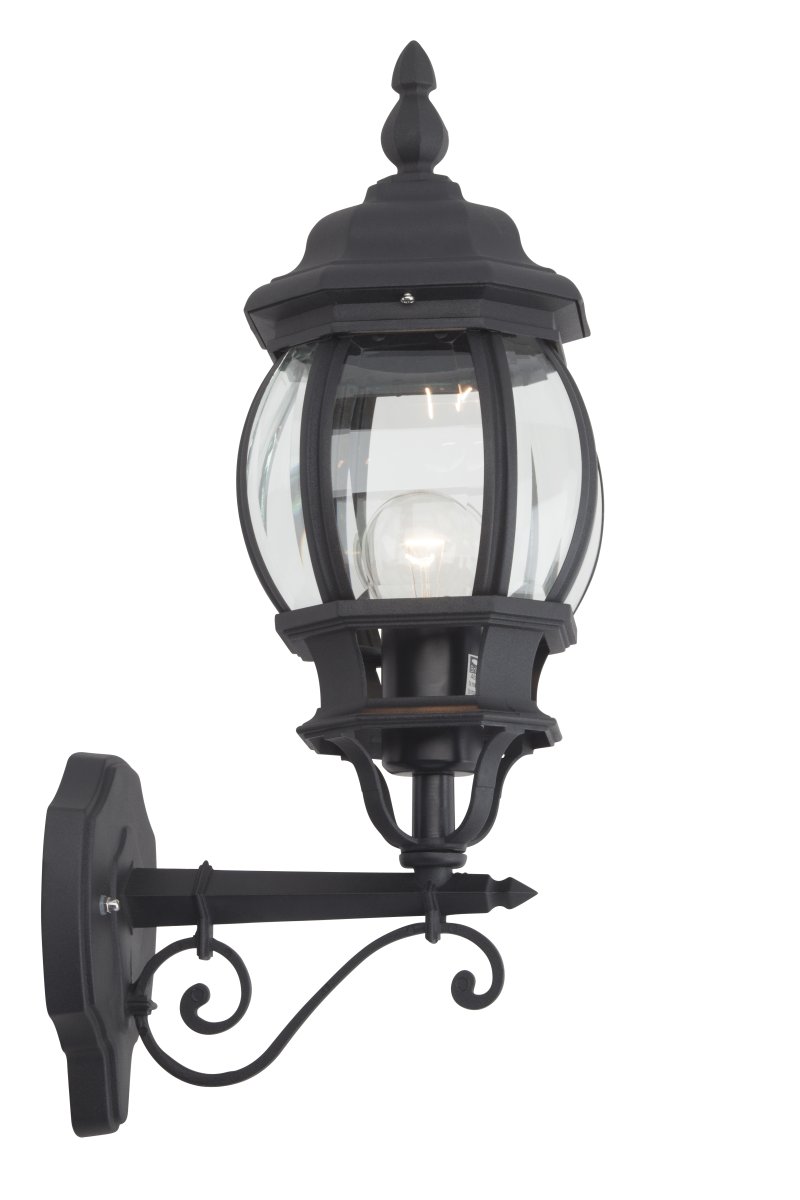 Istria Schwarz außenlampe Von Brilliant - Die klassische Au&szlig;enwandleuchte Istria sorgt sowohl f&uuml;r dekoratives Licht als auch f&uuml;r mehr Sicherheit am Eingang oder entlang der Fassade.