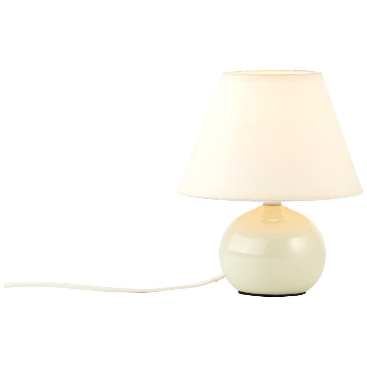 Primo 23cm Beige tischlampe Von Brilliant - Dekorative Tischleuchte mit zeitlosem Design, die sich perfekt als Nachttischlampe oder f&uuml;r stimmungsvolles Licht in Ihrem Wohnzimmer eignet.