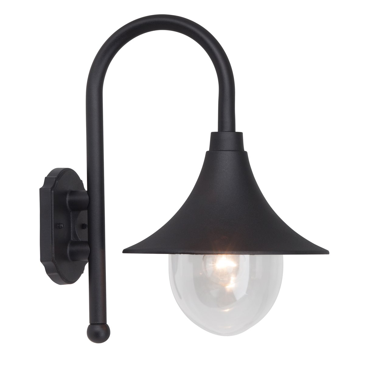 Berna Schwarz außenlampe Von Brilliant - Gerade in der dunklen Jahreszeit ist eine gute Beleuchtung vor der Haust&uuml;r wichtig, um den Heimweg nicht im Dunkeln suchen zu m&uuml;ssen.