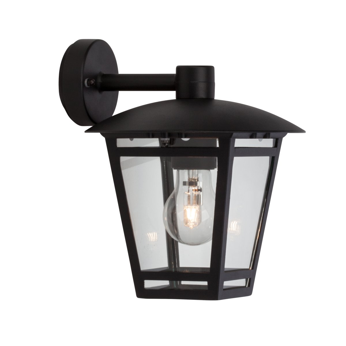 Riley Schwarz außenlampe Von Brilliant - Die Au&szlig;enwandleuchte Riley sorgt f&uuml;r eine praktische und zugleich dekorative Beleuchtung der Hauswand.