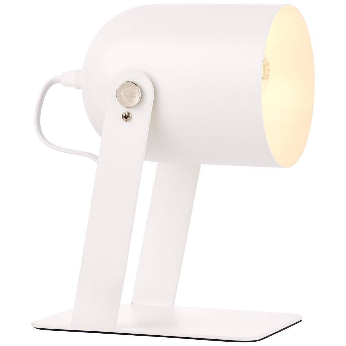 Yan 24cm Weiß tischlampe Von Brilliant - Die Tischlampe Yan eignet sich perfekt als stimmungsvolle Beleuchtung in Ihrem Wohnzimmer.