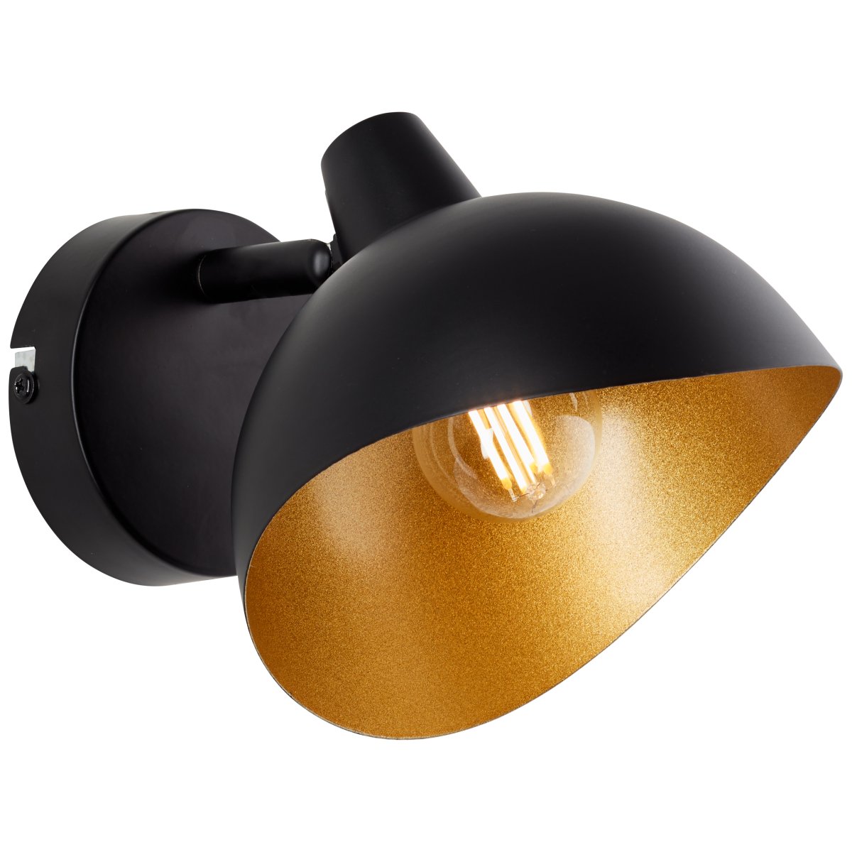 Layton Ø15 Mattschwarz wandlampe Von Brilliant - Geeignet sowohl für die Wand- als auch für die Deckenmontage.