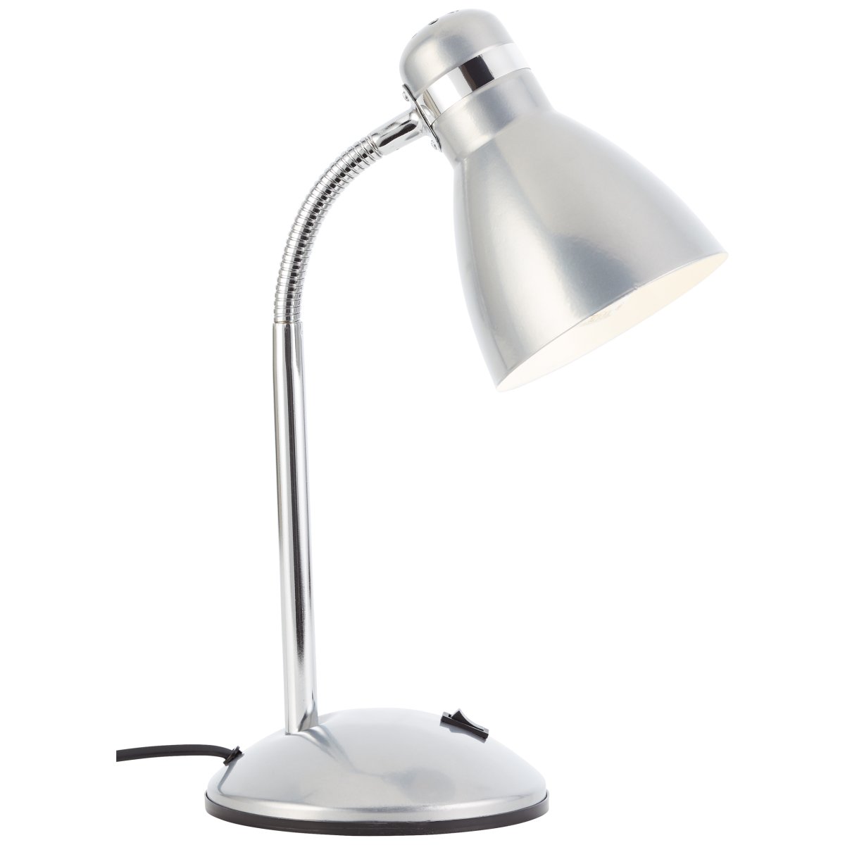 Allison 34cm Silber schreibtischlampe Von Brilliant - Die Allison-Tischlampe ist eine elegante und praktische Erg&auml;nzung f&uuml;r das Arbeits- und Wohnzimmer, perfekt zum Lesen, Schreiben oder als dekorative Beleuchtung.
