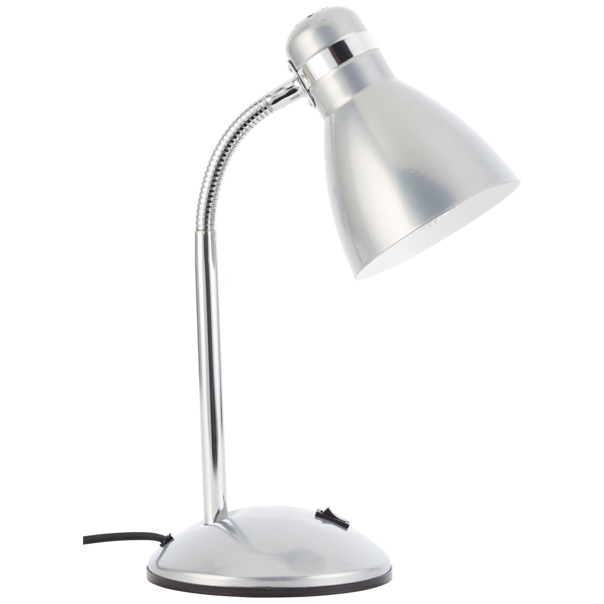 Allison 34cm Silber schreibtischlampe Von Brilliant - Die Allison-Tischlampe ist eine elegante und praktische Erg&auml;nzung f&uuml;r das Arbeits- und Wohnzimmer, perfekt zum Lesen, Schreiben oder als dekorative Beleuchtung.