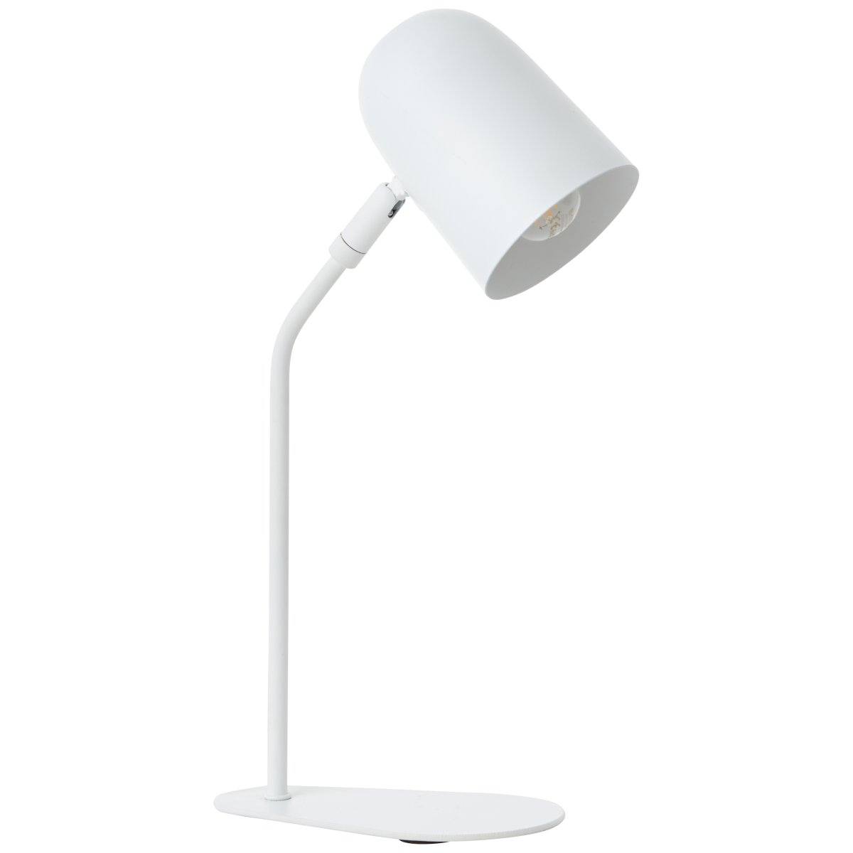Tong 38cm Mattweiß schreibtischlampe Von Brilliant - Die helle Farbe erzeugt ein Gef&uuml;hl von Leichtigkeit und das Design f&uuml;gt sich harmonisch in nat&uuml;rliche Elemente ein.
