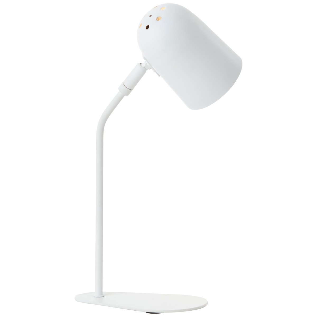 Tong 38cm Mattweiß schreibtischlampe Von Brilliant - Die helle Farbe erzeugt ein Gef&uuml;hl von Leichtigkeit und das Design f&uuml;gt sich harmonisch in nat&uuml;rliche Elemente ein.